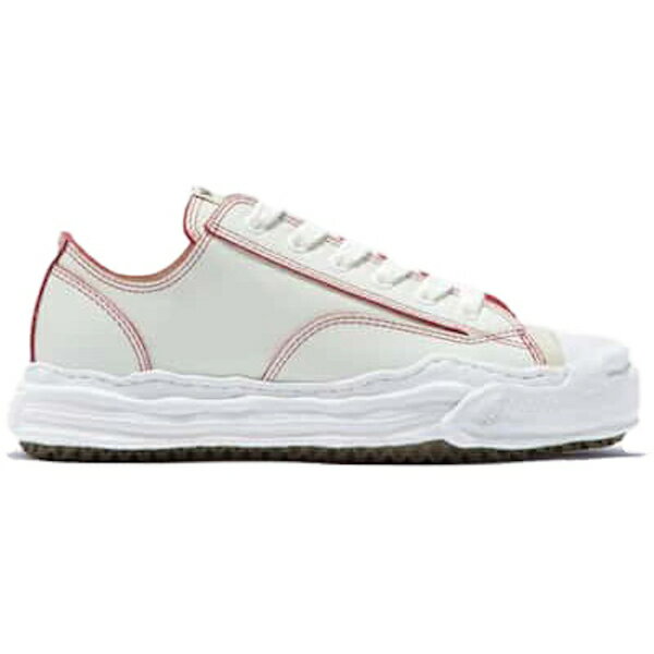 Maison Mihara Yasuhiro ミハラヤスヒロ メンズ スニーカー 【Maison Mihara Yasuhiro Hank OG Sole Red Line Leather Low White】 サイズ US_11(29.0cm) White