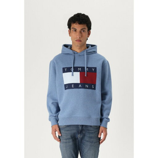 トミーヒルフィガー メンズ パーカー・スウェットシャツ アウター MELANGE FLAG HOODIE - Sweatshirt - colorado blue トミーヒルフィガー メンズ パーカー・スウェットシャツ アウター MELANGE FLAG HOODIE - Sweatshirt - colorado blue