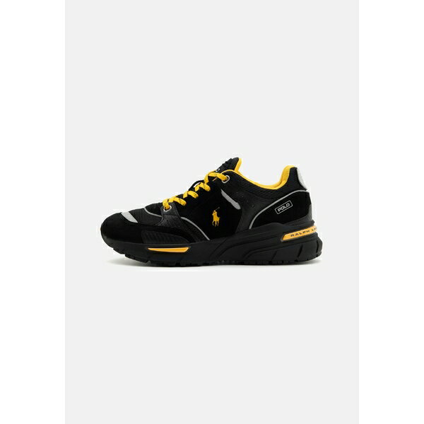 ラルフローレン レディース スニーカー シューズ TRACKSTR 250 LACE UNISEX - Trainers - black/yellow