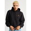 hooded american script sweatshirt blackの画像