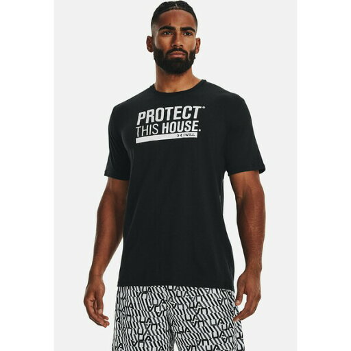 アンダーアーマー メンズ バスケットボール スポーツ PROTECT THIS HOUSE - Print T-shirt - black アンダーアーマー メンズ バスケットボール スポーツ PROTECT THIS HOUSE - Print T-shirt - black