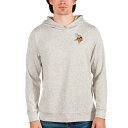 【送料無料】 アンティグア メンズ パーカー・スウェットシャツ アウター Minnesota Vikings Antigua Absolute Pullover Hoodie Oatmeal