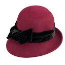 ドーフマン パシフィック レディース 帽子 アクセサリー Scala Women's Adjustable Wool Felt Cloche with Velv...