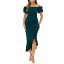 エスケープ レディース ワンピース トップス Women's Off-The-Shoulder Scuba Crepe Midi Dress Pine