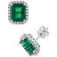 ե 쥯 ǥ ԥ ꡼ EFFY® Emerald (4-3/8 ct. t.w.) & Diamond (3/8 ct. t.w.) Stud Earrings in 14k White Gold Emerald