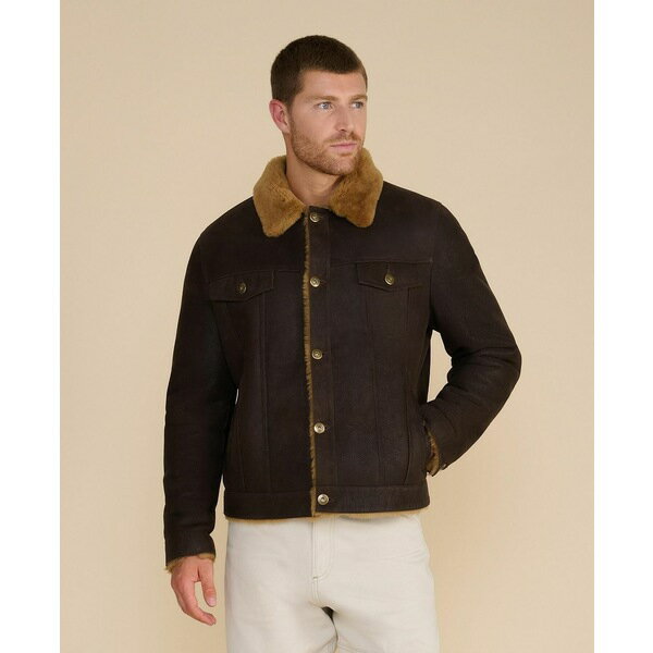 ファーニック ユーケー メンズ ジャケット＆ブルゾン アウター Men's Casual Jacket, Washed Brown Wit..