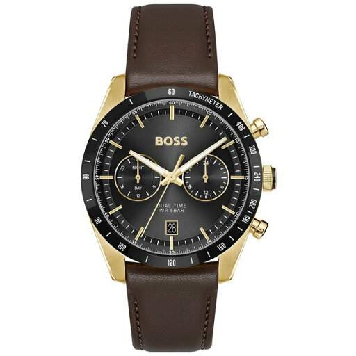 ヒューゴボス メンズ 腕時計 アクセサリー Men's Tourmaster Quartz Multifunction Brown Calfskin Watch, 41mm Brown ヒューゴボス メンズ 腕時計 アクセサリー Men's Tourmaster Quartz Multifunction Brown Calfskin Watch, 41mm Brown