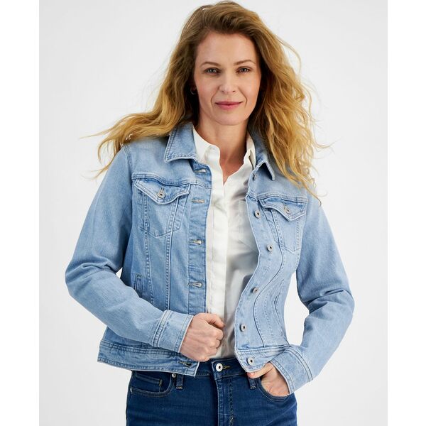 スタイルアンドコー レディース ジャケット&ブルゾン アウター Women's Classic Denim Jacket, Created for Macy's Molly