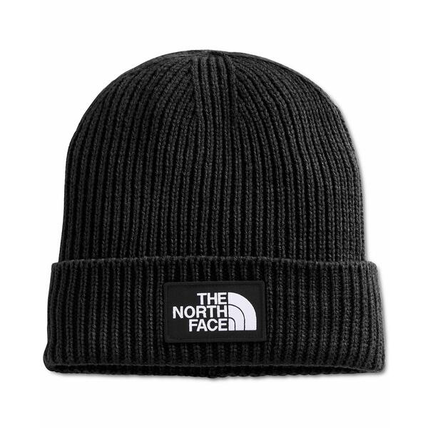 ノースフェイス メンズ 帽子 アクセサリー TNF Logo Box Cuffed Beanie Tnf Black