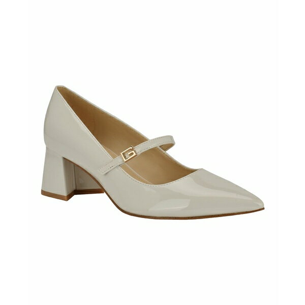 ゲス レディース ヒール シューズ Women's Zands Pointed Toe Mid-Block Heel Patent Mary Janes Pumps Ivory/Milk Patent