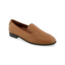 エアロソールズ レディース サンダル シューズ Women's Wells Block Heel Loafers Tan Shiny Smooth Leather(4)