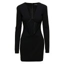 ヴェルサーチ レディース ワンピース トップス Black Corset Mini Dress In Crpe Georgette Woman Versace Black