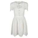 セルフ・ポートレイト レディース ワンピース トップス Cord Lace Collar Mini Dress White