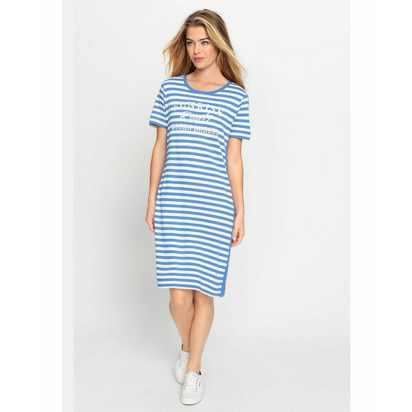 オルセン レディース ワンピース トップス Women's Marina Striped Dress Capri blue