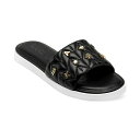 カールラガーフェルド レディース サンダル シューズ Women's Carenza Studded Slide Sandals Black(4)