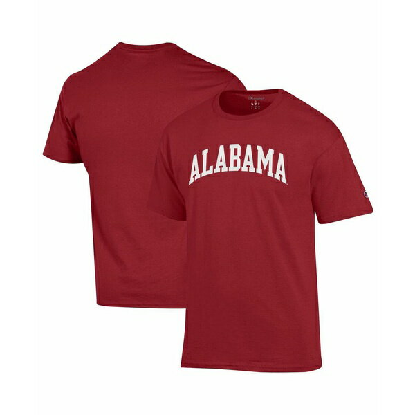 楽天astyチャンピオン メンズ シャツ トップス Men's Crimson Alabama Crimson Tide Basic Arch T-Shirt Crimson