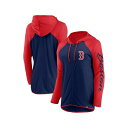 ファナティクス レディース カットソー トップス Women's Navy/Red Boston Red Sox Script Sleeve Full-Zip Hoodie Navy, Red
