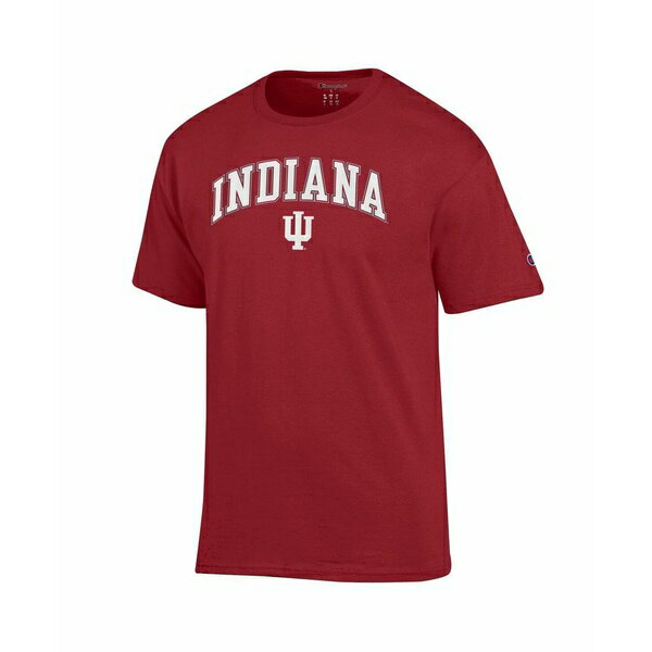 チャンピオン メンズ シャツ トップス Men'sCrimson Indiana Hoosiers Arch Over Logo T-Shirt Crimson