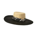 ラルフローレン レディース 帽子 アクセサリー Rustic Printed Band Sun Hat Black, Tan
