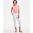 スタイルアンドコー レディース カジュアルパンツ ボトムス Women's Pull On D-Ring Capri Pants, Exclusively at Macy's Bright White