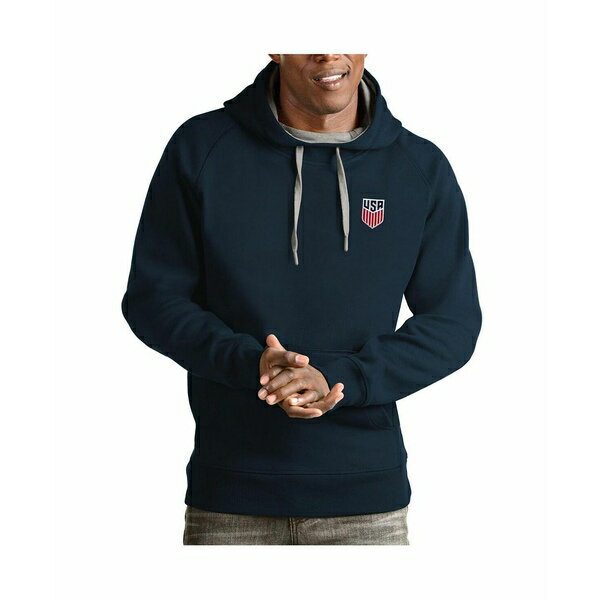 楽天astyアンティグア メンズ パーカー・スウェットシャツ アウター Men's Navy USMNT Victory Pullover Hoodie Navy