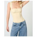 ウィ ウォー ワット レディース カットソー トップス Women's Ruched Cup Corset Sand(4)