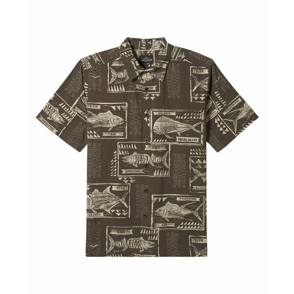 クイックシルバー ウォーター マン メンズ シャツ トップス Quiksilver Men's Block Fish Woven Shirt Coconut