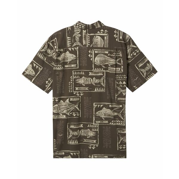 クイックシルバー ウォーター マン メンズ シャツ トップス Quiksilver Men's Block Fish Woven Shirt Coconut