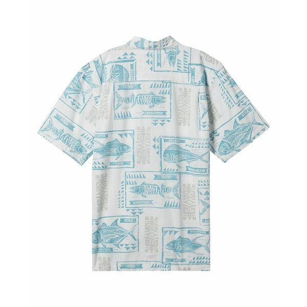 クイックシルバー ウォーター マン メンズ シャツ トップス Quiksilver Men's Block Fish Woven Shirt Coconut