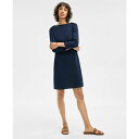 スタイルアンドコー レディース ワンピース トップス Women's Cotton 3/4-Sleeve Boat-Neck Dress, Exclusivel...