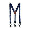 トラファルガー メンズ ベルト アクセサリー Men's Christian the Romantic Brocade Silk Button End Susp...