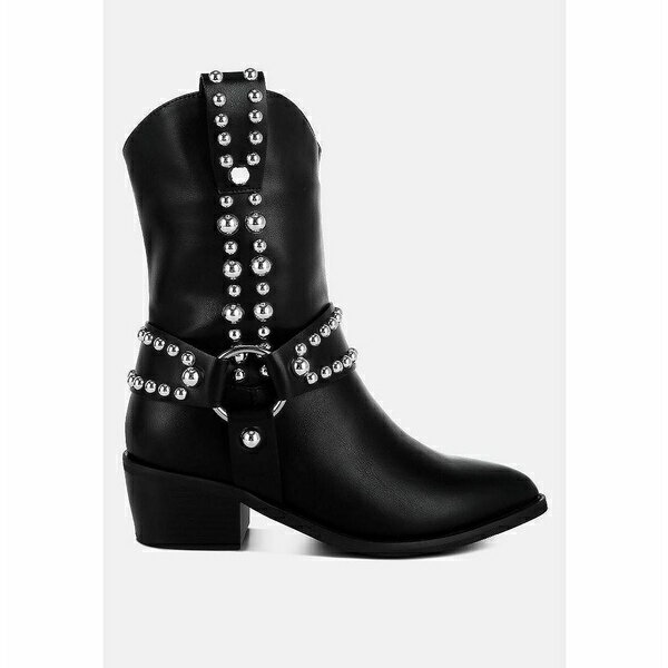 ɥ饰 ǥ ֡ 塼 Altair Studded Harness Detail Boots Black