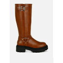 ロンンドンラグ レディース ブーツ シューズ Taimen Harnes Detail Long Boots Tan