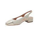 リネアパウロ レディース パンプス シューズ CHARLEY Cap Toe Chop Out Pumps Natural/gold canvas/nappa