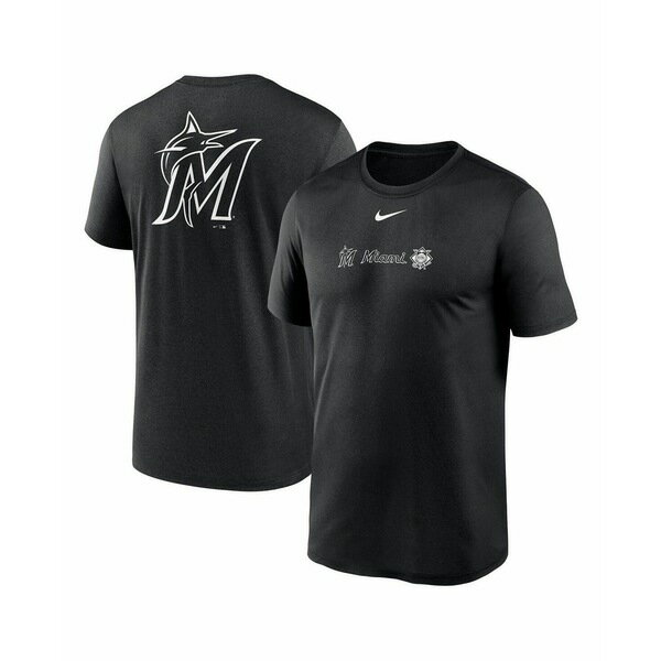 asty㤨֥ʥ   ȥåץ Men's Black Miami Marlins Fashion Over Shoulder Logo Legend T-shirt BlackפβǤʤ14,480ߤˤʤޤ