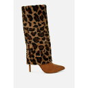ロンンドンラグ レディース ブーツ シューズ Everglade Fold-Over Calf-High Boots Leopard