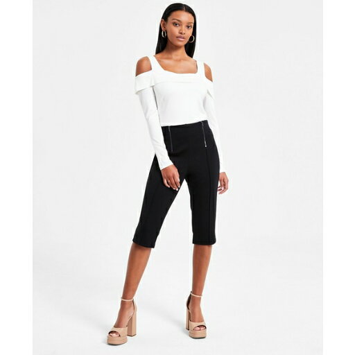 バースリー レディース カジュアルパンツ ボトムス Women's Double-Zip Pont-Knit Capri Pants, Exclusively at Macy's Deep Black バースリー レディース カジュアルパンツ ボトムス Women's Double-Zip Pont-Knit Capri Pants, Exclusively at Macy's Deep Black