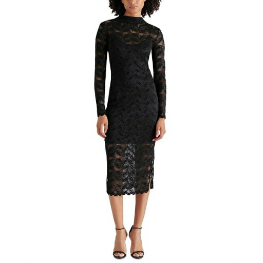 スティーブ マデン レディース ワンピース トップス Women's Coven Lace Midi Dress Black スティーブ マデン レディース ワンピース トップス Women's Coven Lace Midi Dress Black