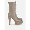 ロンンドンラグ レディース ブーツ シューズ Sayal Faux Leather Lace Up Boots Taupe