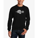 エルエーポップアート メンズ パーカー・スウェットシャツ アウター Men's 90's Rappers Word Art Crewneck Sweatshirt Black(4)