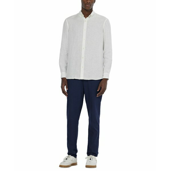 åɥ   ȥåץ Men's Long Sleeve Linen Shirt Off White