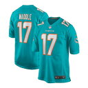ナイキ メンズ シャツ トップス Men's Jaylen Waddle Aqua Miami Dolphins 2021 NFL Draft First Round Pick Game Jersey Aqua(4)