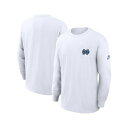 ナイキ メンズ シャツ トップス Men's White North Carolina Tar Heels Legacy Max9 Pocket Long Sleeve T-Shirt White