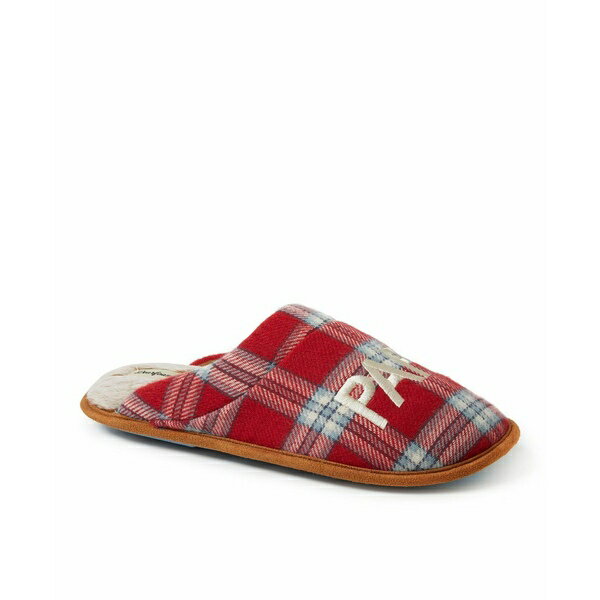 ディアフォームズ メンズ サンダル シューズ Men's Papa Bear Red Plaid Dad Scuff Slipper Red plaid