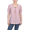 ニューヨークコレクション レディース カットソー トップス Petite Short Sleeve Balloon Sleeve Top Mellow Rose