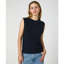 フレンチコネクション レディース カットソー トップス Women's Manda Open-Knit Sleeveless Vest Marine