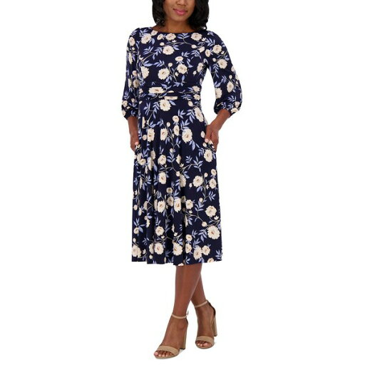 ジェシカハワード レディース ワンピース トップス Women's Floral-Print Midi Fit & Flare Dress Nvy ジェシカハワード レディース ワンピース トップス Women's Floral-Print Midi Fit & Flare Dress Nvy
