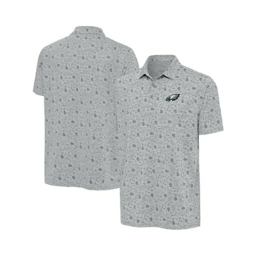 アンティグア メンズ シャツ トップス Men's Heather Gray Philadelphia Eagles Relentless Polo Heather Gray アンティグア メンズ シャツ トップス Men's Heather Gray Philadelphia Eagles Relentless Polo Heather Gray