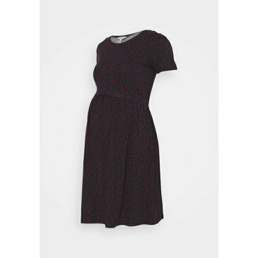 アンヴィ ド フレーズ レディース ワンピース トップス LIMBO - Jersey dress - navy blue base/red