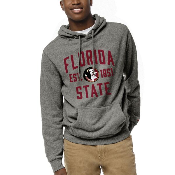 ꡼åȥ  ѡåȥ  Florida State Seminoles League Collegiate Wear Heritage TriBlend Pullover Hoodie Heather Gray